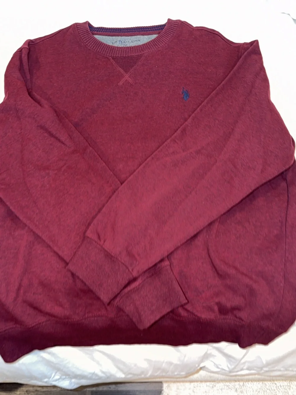 U.S. Polo Assn. Men's Maroon Crewneck Sweater